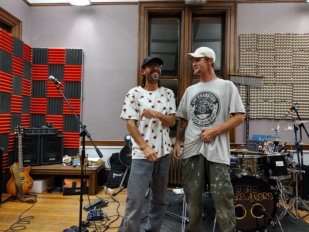 Kevin and Stephen before laying down the hottest tracks known to man